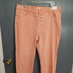 New with Tags M Jeans Maurices 25" Straight Crop Jeans High Waist Stretch